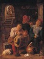 Four Peasants in a Cellar - Adriaen Brouwer