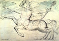 Inferno, Canto XXV, 12-33, Centaur Cacus Threatens Vanni Fucci - William Blake