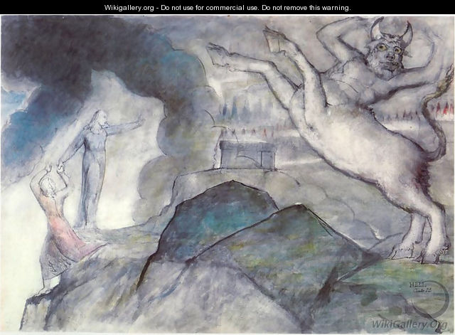 Inferno, Canto XII, 12-28, The Minotaur (Seventh Circle) - William Blake
