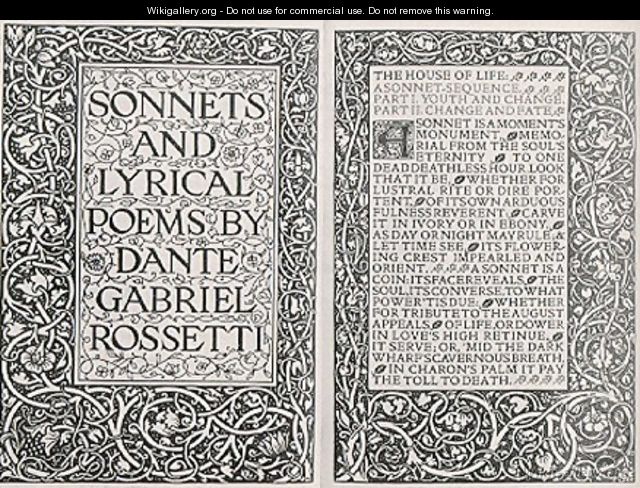 Book Illustration: Sonnets and Lyrical Poems - William Morris