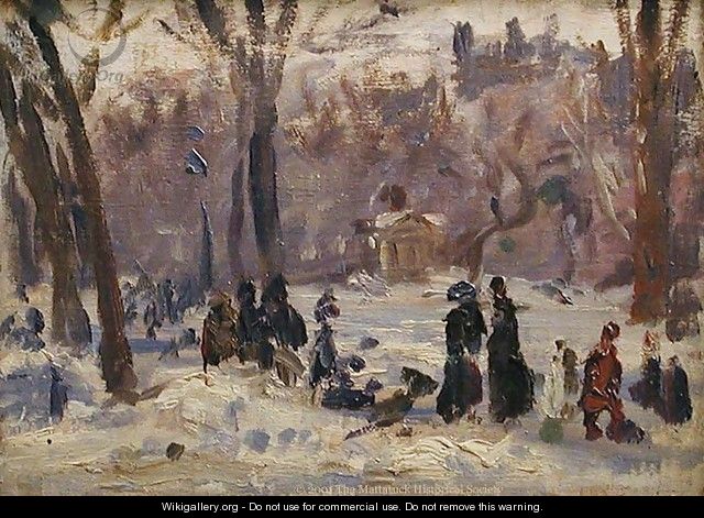 Study, Winter in the Park - William Glackens