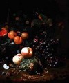 Still Life with Fruit and Flowers - Jan Mortel