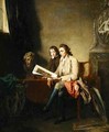 Portrait of a Man and a Boy looking at Prints 1765-70 - John Hamilton Mortimer