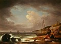 Coastal Scene with Men Mending a Boat - George Morland