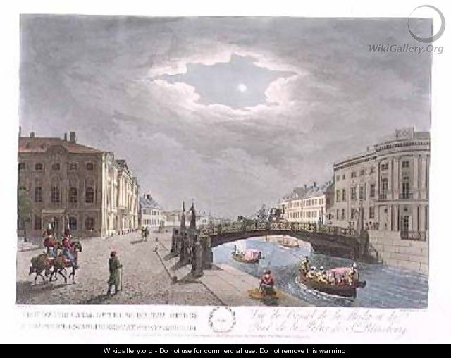 View of the Canal of the Moika - (after) Mornay
