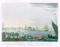 View of the Neva the Harbour and the Exchange at St Petersburg - (after) Mornay