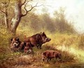 Wild Boar in the Black Forest 1880 - Moritz Muller