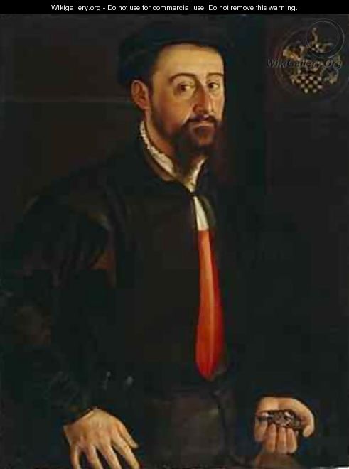 Portrait of a Goldsmith or Jeweller 1551 - Hans Muelich or Mielich