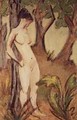 Nude Standing Against a Tree - Otto Mueller