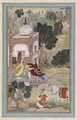 Two Men Fighting Mughal 1587 - (attr. to) Mukunda