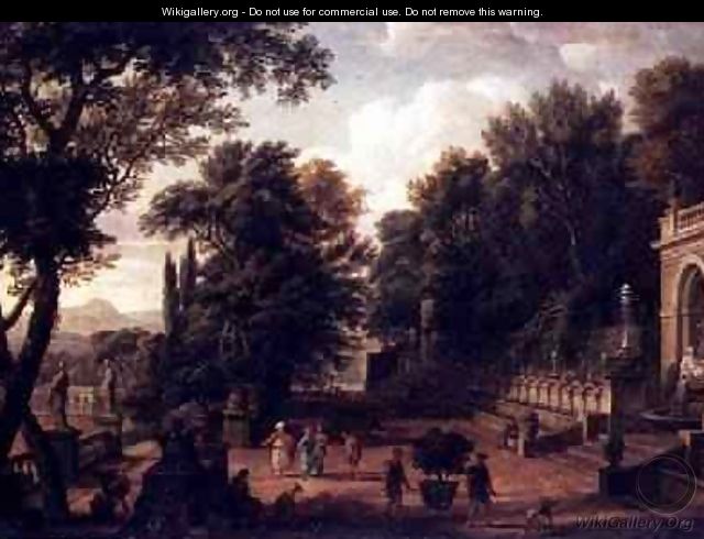 The Gardens at the Villa dEste Tivoli 1731 - Isaac de Moucheron