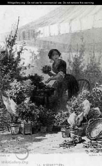 The Flower Seller mid 19th century - Adolphe Mouilleron