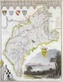 Map of Cumberland from Moules English Counties 1836 - Thomas Moule