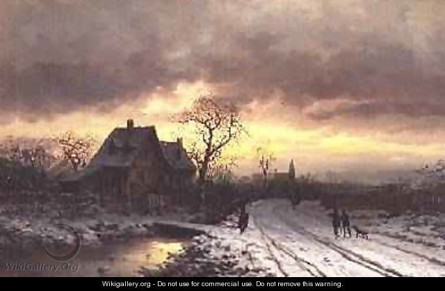 Winter Landscape at Sunset - Ludwig Munthe
