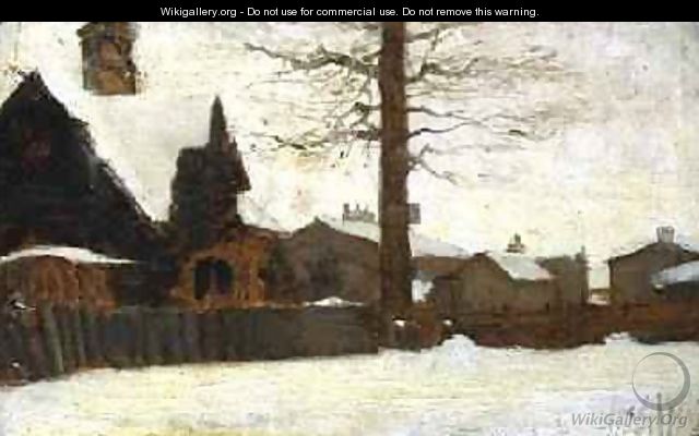 A Winter Scene - Ludwig Munthe