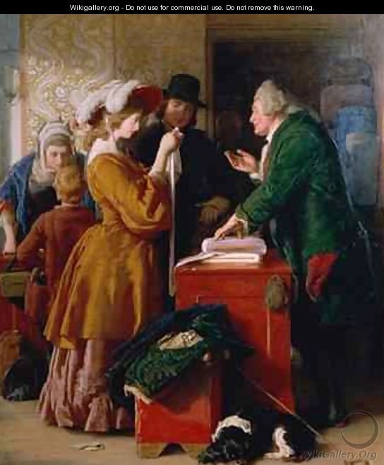 Choosing the Wedding Gown from chapter 1 of The Vicar of Wakefield - William Mulready