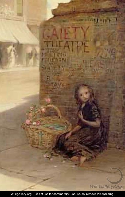 The Flower Girl 1872 3 - Augustus Edward Mulready