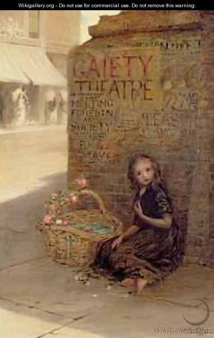 The Flower Girl 1872 2 - Augustus Edward Mulready