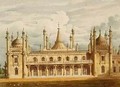 Facing West the Kings Apartment with Household Apartments above from Views of the Royal Pavilion - John Nash