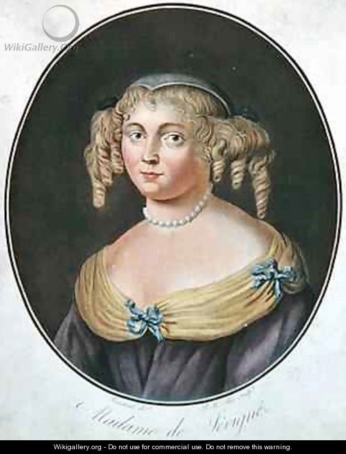 Portrait of Madame de Sevigne 18th century - Robert Nanteuil