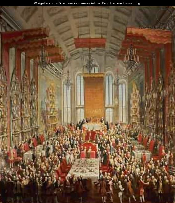 Coronation Banquet of Joseph II in Frankfurt 1764 - Martin II Mytens or Meytens