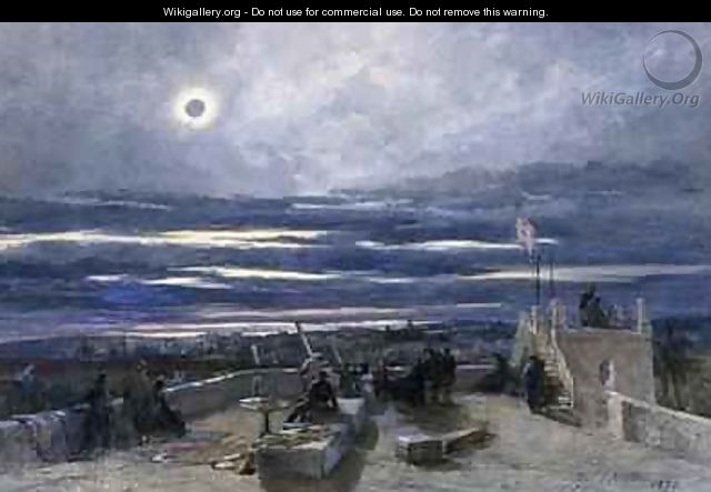 Total Eclipse of the Sun Andalucia Spain 1870 - Paul Jacob Naftel