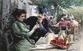 Soldier and a Young Girl Drinking New Wine 1896 - Felicien baron de Myrbach-Rheinfeld