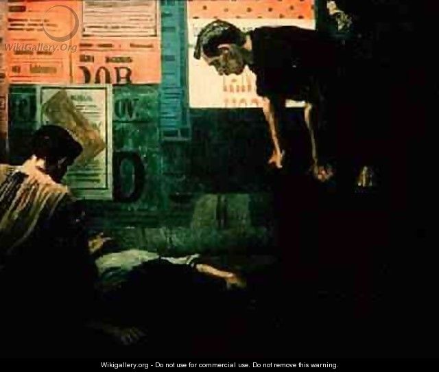 Poverty in Paris The Passage Gergovie 1884 - (after) Myrbach-Rheinfeld, Felicien baron de