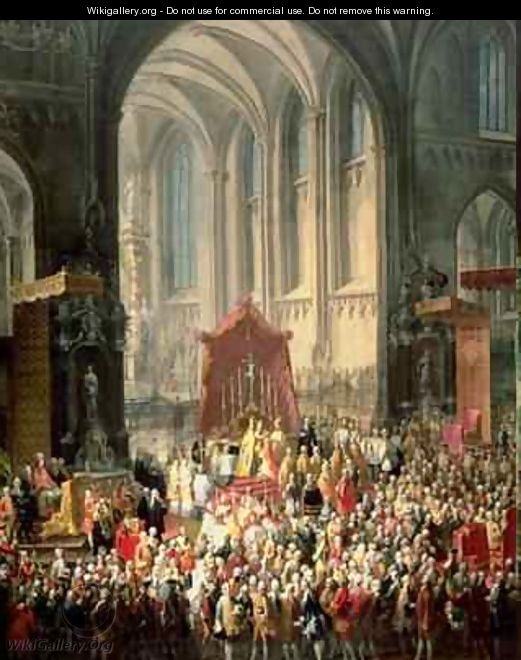 The Coronation of Joseph II 1741-90 as Emperor of Germany in Frankfurt Cathedral 1764 2 - Martin II Mytens or Meytens