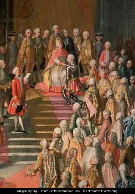 The Investiture of Joseph II 1741-90 Emperor of Germany in Frankfurt Cathedral - Martin II Mytens or Meytens