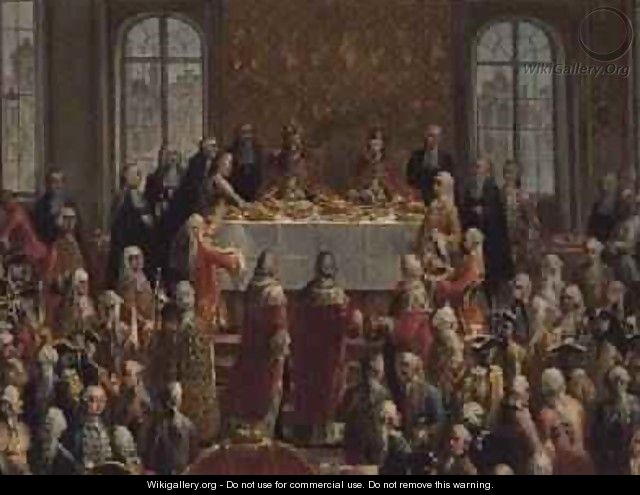The Coronation Banquet of Joseph II 1741-90 Emperor of Germany 1764 - Martin II Mytens or Meytens