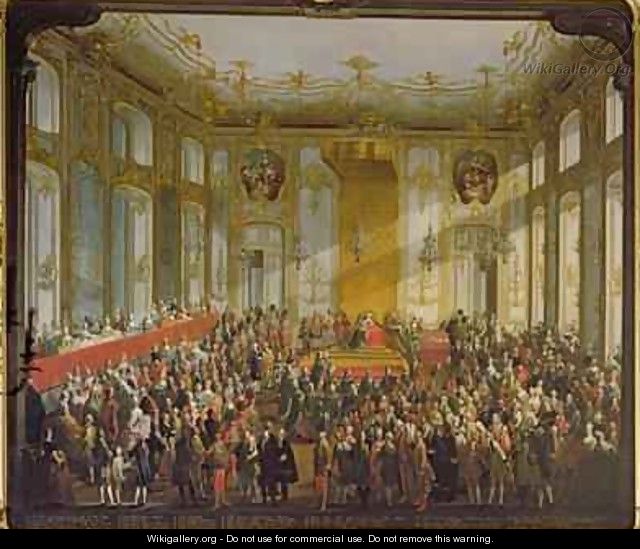 Empress Maria Theresa at the Investiture of the Order of St Stephen 1764 - Martin II Mytens or Meytens