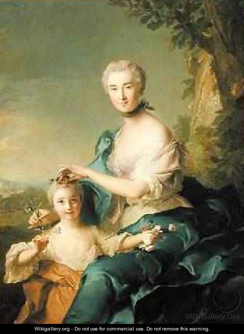 Madame Crozat de Thiers and her Daughter 1733 - Jean-Marc Nattier