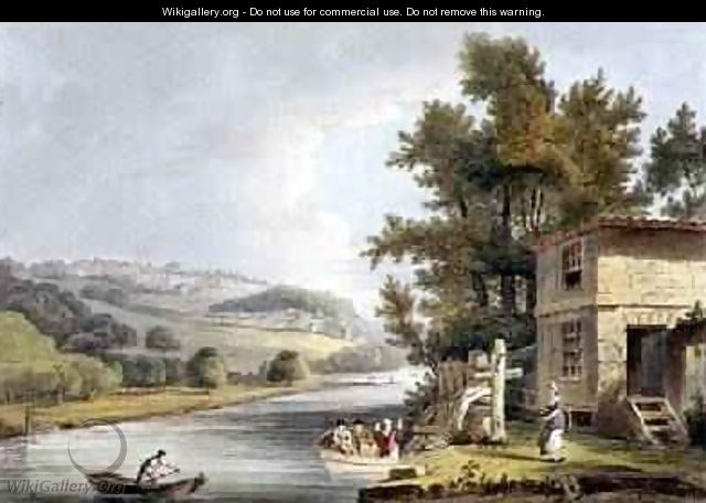 Old Ferry from Bath Illustrated by a Series of Views - John Claude Nattes
