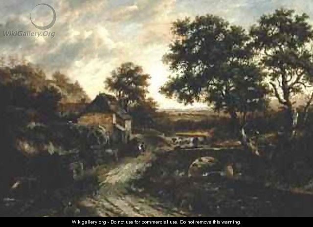 Overshot Flint Mill in Landscape with Fall of Water 1831 - Patrick Nasmyth