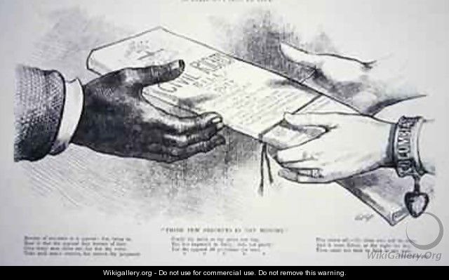 Cartoon of The Civil Rights Bill - Thomas Nast