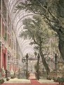 Waiting for the Queen at Coalbrookdale gates from Dickinsons Comprehensive Pictures of the Great Exhibition of 1851 - Joseph Nash