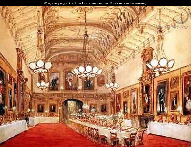 St Georges Hall Windsor Castle 1844 - Joseph Nash