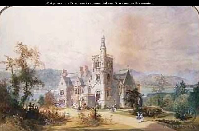 A Scottish baronial mansion - Joseph Nash
