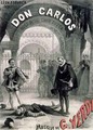 Poster advertising Don Carlos - Alphonse Marie de Neuville