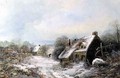 Snow Scene with Cottages - Harry Foster Newey