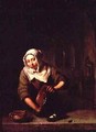 Woman Cleaning - Caspar Netscher