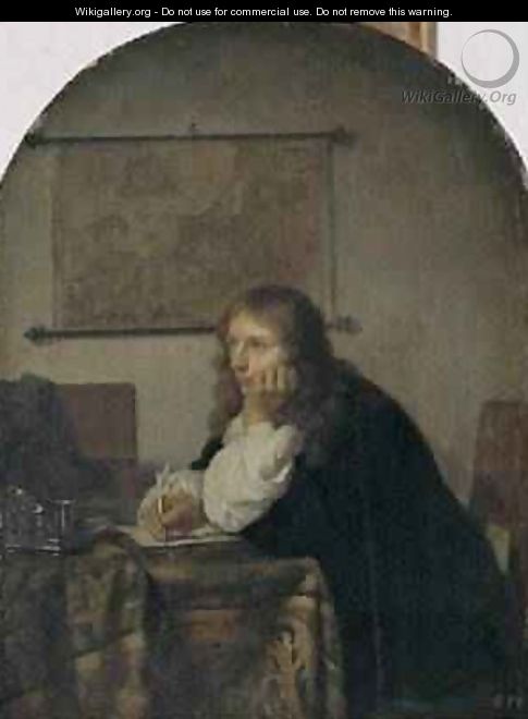 Man Writing a Letter 1665 - Caspar Netscher