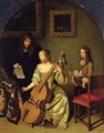 The Bassviol Player 1665 - Caspar Netscher