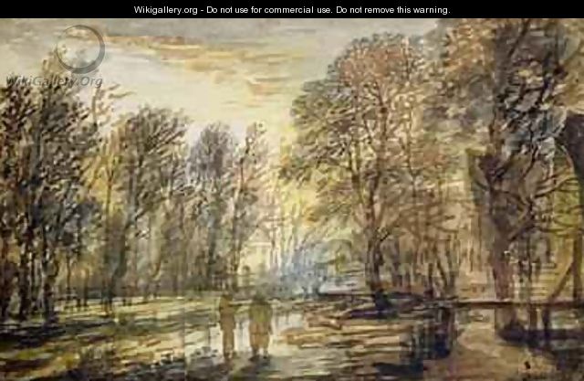 Sunset in the Wood - Aert van der Neer