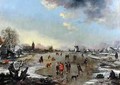 Winter Landscape at Sunset 1650-55 - Aert van der Neer