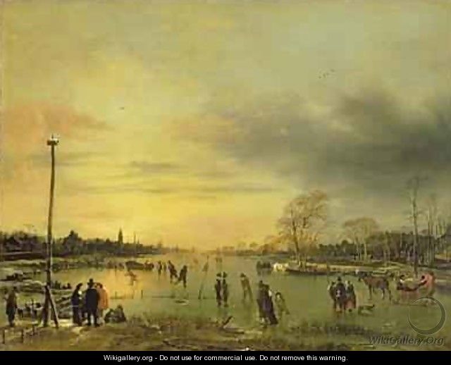 A Skating Scene 1655-60 - Aert van der Neer