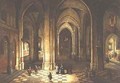 Church interior at night - Pieter the Younger Neefs