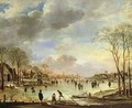 Winter Sports on a Frozen Canal - Aert van der Neer