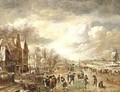 Winter Landscape with Skaters - Aert van der Neer